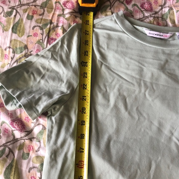 Isaac mizrahi Pastel green casual long shirt - Picture 5 of 5